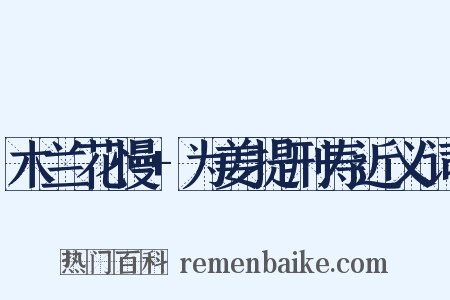 木兰花慢+为姜提刑寿近义词是什么意思的图片